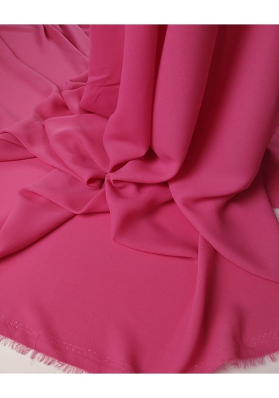 Şeker Pembe Renkte Krep Şifon Kumaş 145x300cm-11415