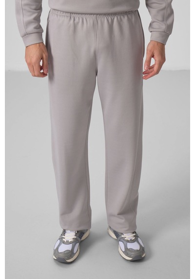Taş Yüzeyi Dokulu Oversize Erkek Eşofman Takım - 85275 Taş Rengi
