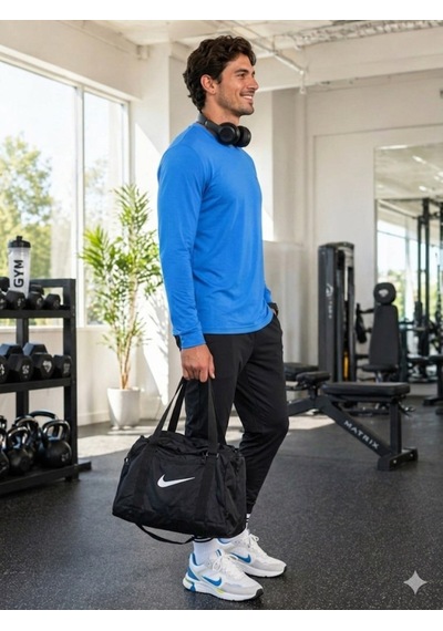 Erkek Mavi Spor Sweatshirt