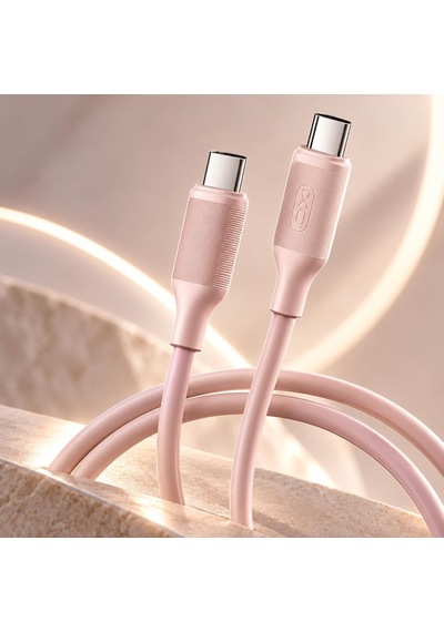 60w Usb Type-c To Type-c Hızlı Şarj Kablosu, Premium Dokulu Silikon, 1m