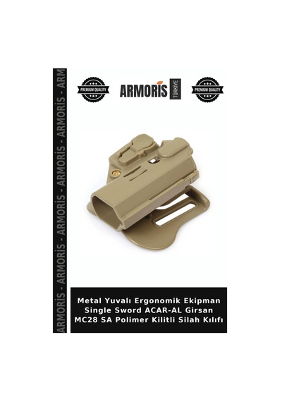 Metal Yuvalı Ergonomik Ekipman Single Sword Acar-al Girsan Mc28 Sa Polimer Kilitli  Kılıfı