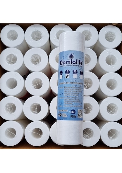 10'' Su Arıtma Spun 5 Micron Sediment Tortu Filtresi (25 Adet)