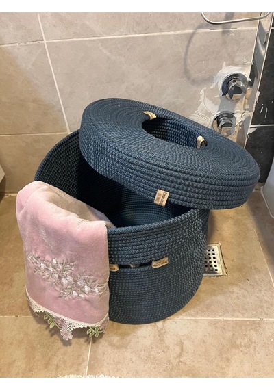 Zengin Design Home Çamaşır Sepeti Zdh-987 Koyu Mavi