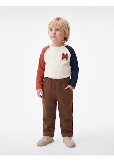 Koton Beli Lastikli Şardonlu Cepli Jogger Eşofman Altı Kahverengi 7wmb40022tk Kahve