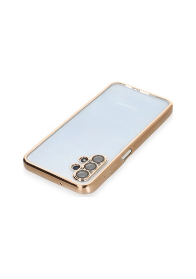 Uryport Samsung Galaxy Uyumlu A13 4g Kılıf Razer Lensli Silikon - Gold Çok Renkli