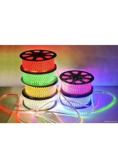 220 Volt 3Çipli Silikonlu Led Her Renk(10 Metre)