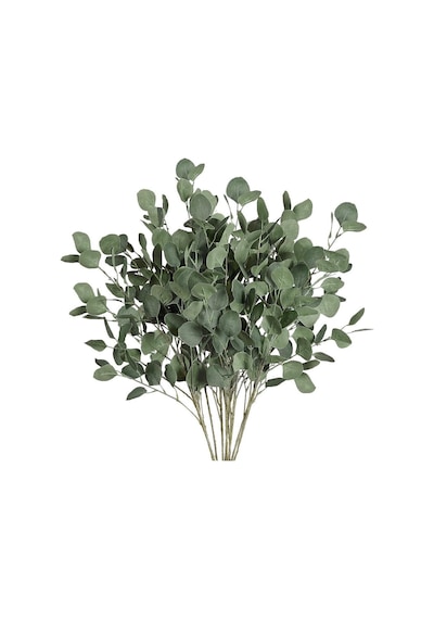 Yapay Çiçek Yeşil Okaliptus Tek Dal Kumaş Yapraklı Uzun Dal 80cm Eucalyptus