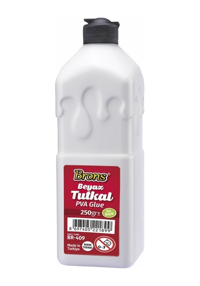 Beyaz Tutkal 250 Gr 1 Adet Brons Beyaz Mobilya Yapıştırıcısı Tutkalı 250 Gr Ahşap Tutkalı Su Bazlı Çok Amaçlı Beyaz