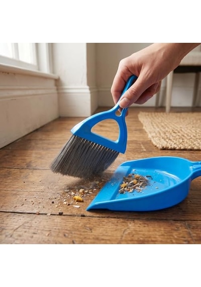 Orret Home Mini Faraşlı Fırça Seti Masa Temizleme Fırçası Araç İçi Temizlik Süpürgesi Mini Süpürge El Fırçası Toz Kir Toplama Aparatı Ofis Mutfak Araba Temizlik Seti Ergonomik Kompakt Tasarım Asorti