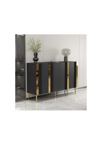 Forest 120 Cm Konsol Tv Sehpası Çok Amaçlı Dolap Antrasit-altın Antrasit-altın Forest 120 Cm Konsol Tv Sehpası Çok Amaçlı Dolap Antrasit-altın Antrasit-altın