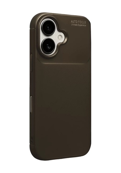 Newface Apple İphone 17 Auto Focus Karbon Kapak - Kahverengi