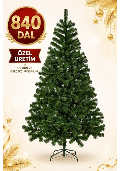 210 Cm Lüks Yılbaşı Ağacı 840 Sık Dallı 1. Sınıf Noel Ağacı Yılbaşı Çam Ağacı