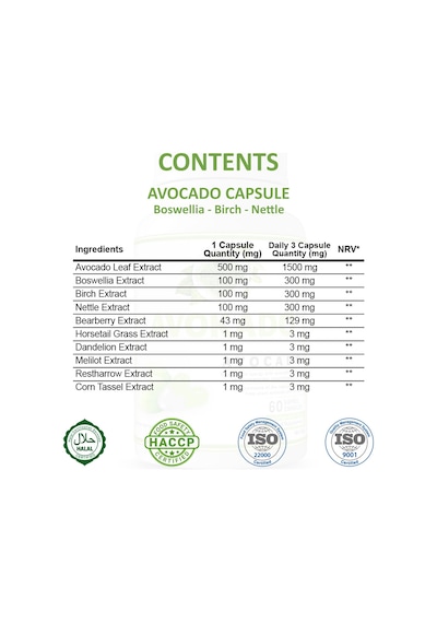 Gökçek Şifa 1000 MG Avokado (Avocado Capsule) 60 Kapsül