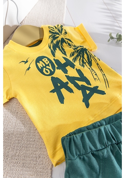 Baby Summer Temalı Yazlık Şortlu Erkek Bebek Takım 001
