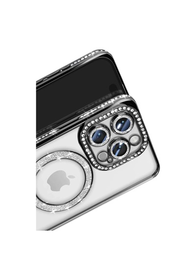 Newface Apple İphone 16 Pro Max Kılıf Joke Simli Magneticsafe Kılıf - Siyah