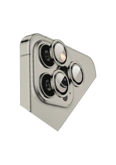 Apple İphone 15 Pro Max Uyumlu Bilvis Titan Kamera Lens - Titan Gri