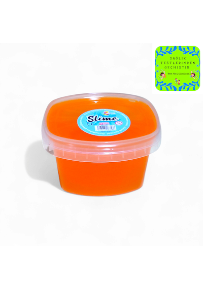 Slime Turuncu Renk 200 Gr - Hazır Slime Sağlık Sertifikalı
