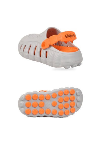 Twingo Buz-turuncu Eva Hafif Rahat Yumuşak Taban Unisex Sabo Terlik Havuz Bahçe Terliği 2504 Çok Renkli