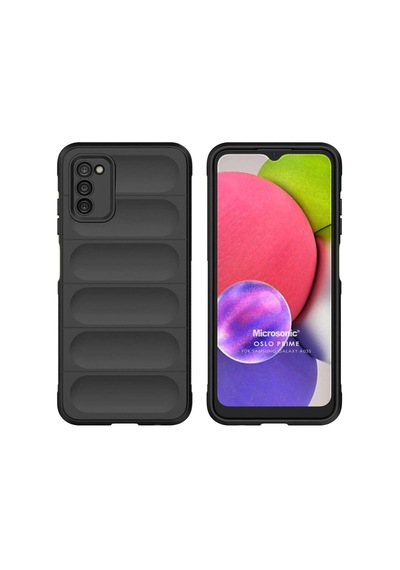 Samsung Galaxy A03s İçin Kılıf Oslo Prime Siyah Galaxy A03s İle Uyumlu Kılıf - Siyah