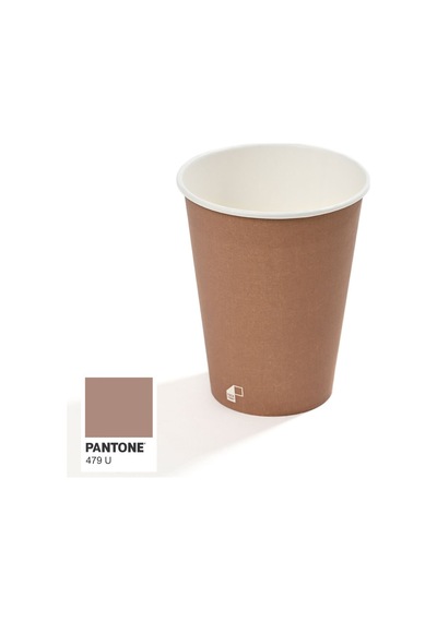 14 Oz Single Wall Baskılı Karton Bardak Kahverengi 1.000 Adet 1000 Adet