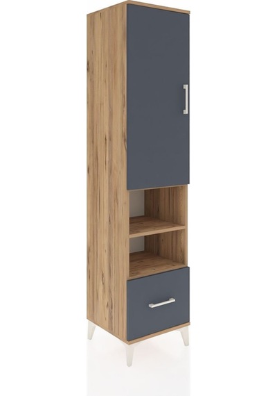 Hyperion Dolap 3 Raflı Tek Çekmeceli Tek Askılı 44x44x195 Çam-antrasit Atlas Çam Hyperion Dolap 3 Raflı Tek Çekmeceli Tek Askılı 44x44x195 Çam-antrasit Atlas Çam