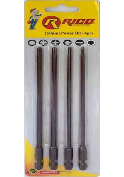 Rico 005-kk1123 Matkap Ucu Torx Bits Uç Seti Takımı 150 Mm 4 Parça