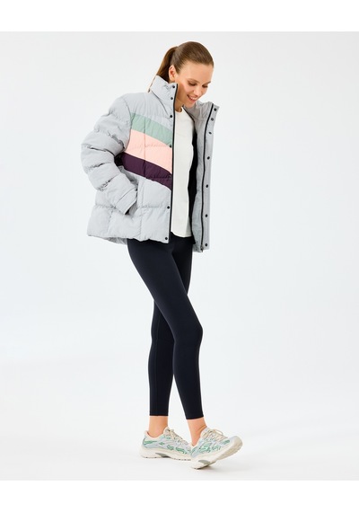Skechers W Puffer Jacket Kadın Gri Mont S2520207-2568 Gri