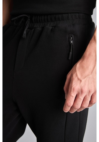 Defacto Slim Fit Bağcıklı Fermuar Cepli Pike Jogger Eşofman Altı D5258ax26aubk81 Siyah-bk81