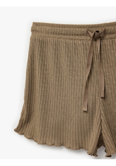 Koton Rahat Kalıp Beli Lastikli Pijama Altı Kahverengi 6slk80005mk Kahve