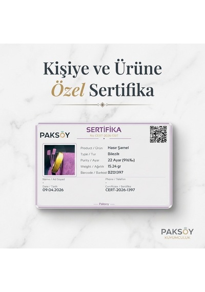 22 Ayar Altın Bilezik Kartiyel 18.14gr - Bz01272
