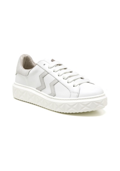 Sneaker Günlük Kadın Mar-25y-209-8825 John May Beyaz-bej Süet Beyaz