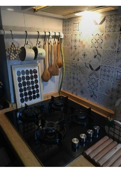 Mutfak Tezgah Arası Kendinden Yapışkanlı Folyo Kaplama Taş Desen 60cm X100cm