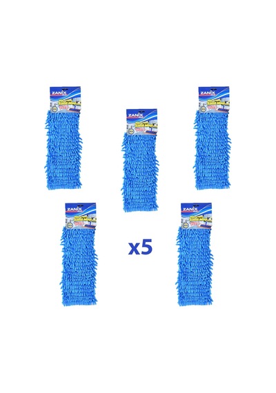 Zanix Mikrofiber Islak Kuru Nemli Makarna Şönil Palet Tablet Mop Yedeği - 50 Cm. - 5 Adet