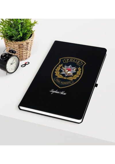 Kişiye Özel Polis Özel Harekat Temalı Siyah Defter Siyah