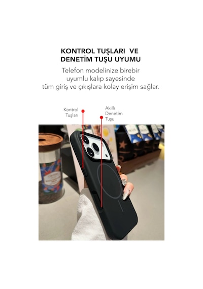 Apple İphone 17 Pro Max Uyumlu Magsafe Lansman Silikon Kılıf Siyah