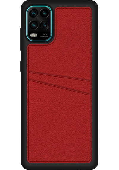 FitCase Xiaomi Mi 10 Lite Kılıf Proda Deri Çift Kartlık Cepli Kapak
