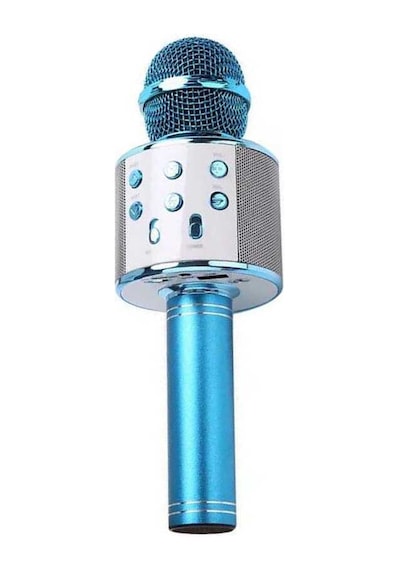 Renkli Kareko Mikrofon Ws-858 Karaoke Mikrofon Pembe