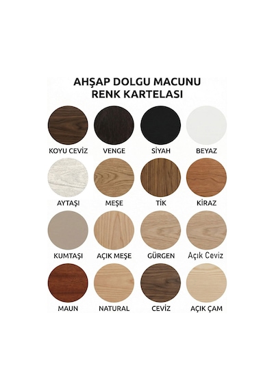 Ahşap Parke Tamir Macunu Tik Renk Mobilya Masa Dolgu Çatlak Çizik Giderici 125 Ml Kullanıma Hazır 0.25 KG