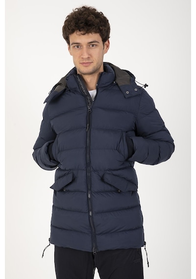 Maraton Sportswear Regular Erkek Kapşonlu Uzun Kol Basic Lacivert Mont 21262-lacivert Lacivert