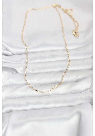 Cm 14k Gold Renk Gemici Zincir Model 60 Cm Kadın Kolye - Lisinya Çok Renkli 15829827
