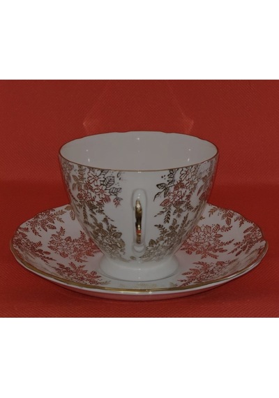 Antika Gold Royal Vale Porselen Çay Fincanı Altın