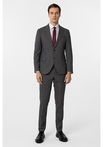 Süvari Siyah Slim Fit Desenli Mono Yaka 6 Drop Klasik Takım Elbise Siyah Süvari Siyah Slim Fit Desenli Mono Yaka 6 Drop Klasik Takım Elbise Siyah