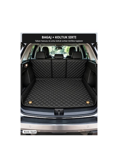 Land Rover Range Rover Sport 2023+ Uyumlu 8d Tek Katmanlı Paspas + Bagaj Havuzu Seti Siyah
