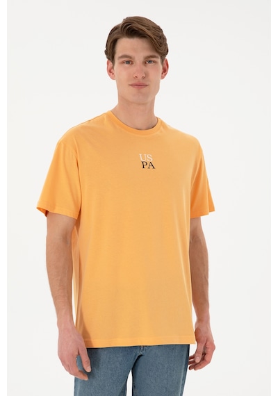 U.S. Polo Assn. Erkek Comfort Fit Bisiklet Yaka Turuncu Tişört 50306450-VR202