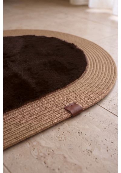 Banyo Paspası Takımı 60x100+40x60 Cm Düz Acı Kahve & Camel