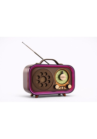Nostaljik Led Işıklı Bluetooth Radyo Hoparlör