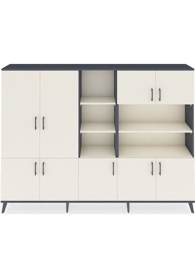 Arges Dolap 14 Raflı 9 Kapaklı 220x30x163 Antrasit-aytaşı Antrasit-aytaşı Arges Dolap 14 Raflı 9 Kapaklı 220x30x163 Antrasit-aytaşı Antrasit-aytaşı
