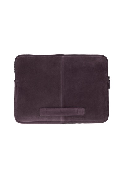 Burgundy Still Hakiki Süet Deri 15-16 İnç Macbook Uyumlu/laptop Kılıfı Bordo