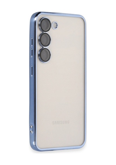 Samsung Galaxy S23 Plus Uyumlu Kılıf Lensli Silikon - Açık Mavi