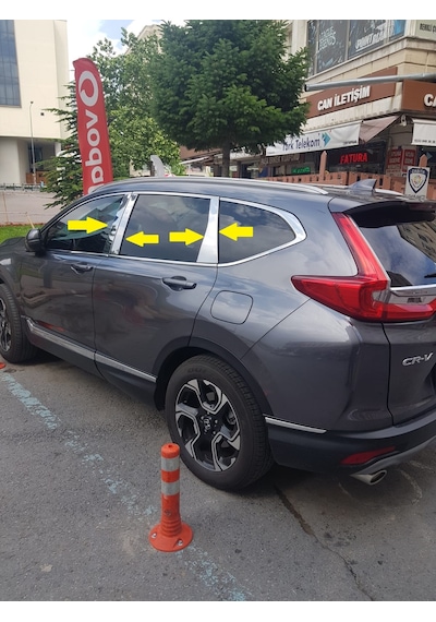 Honda Crv 2018-2019 Krom Kapı Direği Aksesuarı 6 Parça P. Çelik